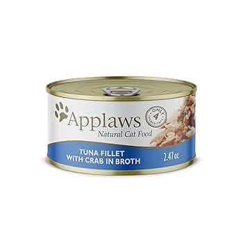 Applaws Natural Wet Cat Food Tuna & Crab in Broth, 2.47 oz Can