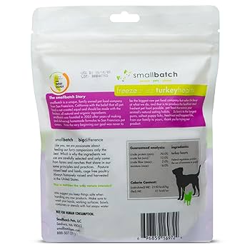 Small Batch Freeze Dried Turkey Hearts Dog & Cat Treats, 3.5 oz