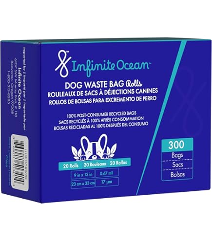 Certified Home Compostable Dog Poop Bags - 300 Tie-Handle, Gusseted, Leak & Odor-Proof, Thick Blue Refill Rolls, Unscented