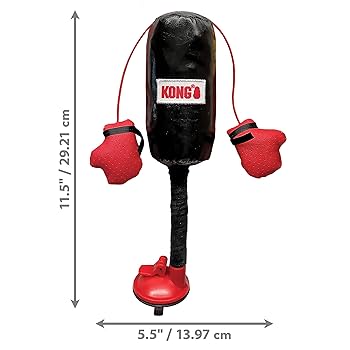 KONG Connects Punching Bag Cat Toy - Interactive Catnip Toy with Boxing Gloves & Suction Cup Base