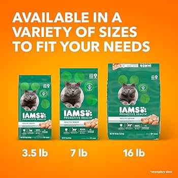 IAMS ProActive Health Healthy Senior Dry Cat Food with Chicken, 7 lb Bag
