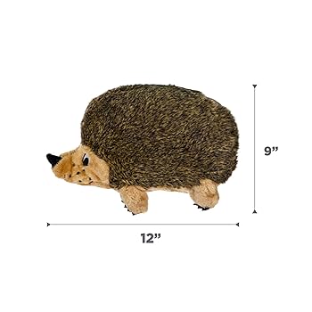 Outward Hound Hedgehogz Plush Dog Toy - Extra Large, Brown, Squeaker/Grunting