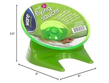 Ware Manufacturing Flying Saucer Small Animal Exercise Wheel, 5-Inch (Colors May Vary)