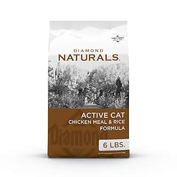 Diamond Naturals Active Cat Chicken & Rice Formula, 6 lb Dry Food