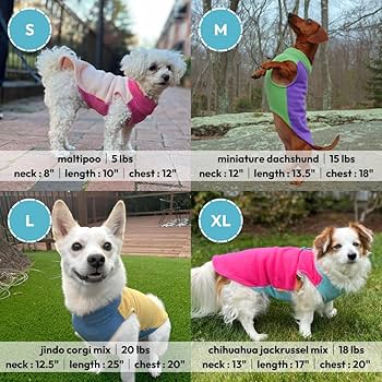 Gooby Half Stretch Fleece Vest Dog Sweater - Warm Pullover Jacket, Winter Coat for Small Dogs