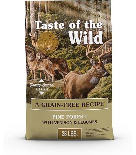 Taste of the Wild Pine Forest Grain-Free Dry Dog Food - Venison & Legumes Recipe - 5 lb Bag