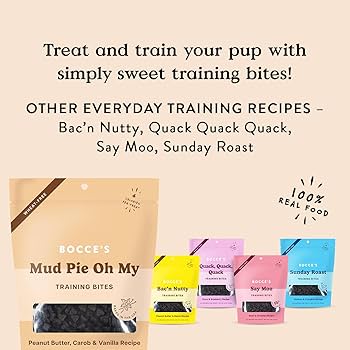 Bocce's Bakery Mud Pie Oh My Training Bites Dog Treats, 6 oz Bag
