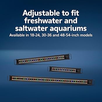 Aqueon OptiBright SMART LED Light Fixture - 48-54 inch Aquarium Light - WiFi & Bluetooth Compatible