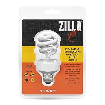 Zilla Desert 50 UVB Reptile Bulb - 20 Watt Fluorescent Coil