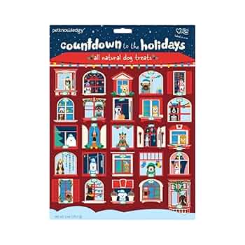PetKnowledgy/Spunky Pup Dog Treat Advent Calendar - 25 Days of Natural Treats - Holiday Christmas Gift for Dogs