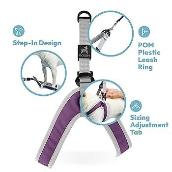 Gooby Simple Step-In III Harness - Yellow, Large - Small Dog Harness