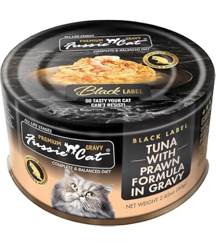 Fussie Cat Premium Tuna with Prawns in Gravy, 2.82 oz - Wet Cat Food