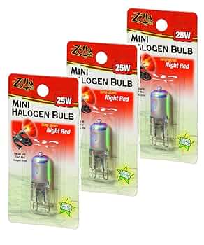 Zilla Mini Halogen Night Red 25W Reptile Heat Lamp Bulb