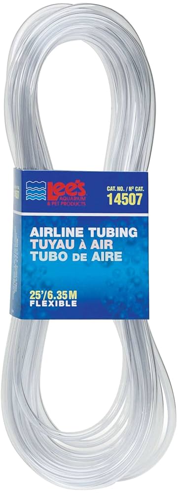 Lee's Aquarium Airline Tubing - 25 ft Clear Flexible Standard Tubing