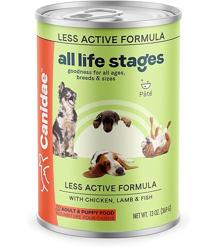 CANIDAE All Life Stages Less Active Wet Dog Food, Chicken, Lamb & Fish, 13 oz Can