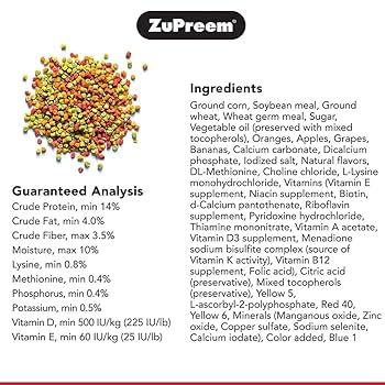 ZuPreem FruitBlend Small Bird Food - 14 oz, Natural Fruit Flavors, Parakeet, Budgie, Parrotlet Food