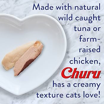 Inaba Churu Cat Treats, Chicken with Scallop, 0.5 oz Tubes, 4-Count, Lickable Creamy Purée