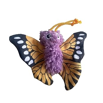 SPOT Love The Earth Butterfly Cat Toy - Eco-Friendly Catnip Toy, 4" Assorted Colors