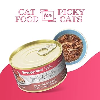 Snappy Tom Lites Tuna with Crabmeat Cat Food, 3 oz Cans (24 Pack)