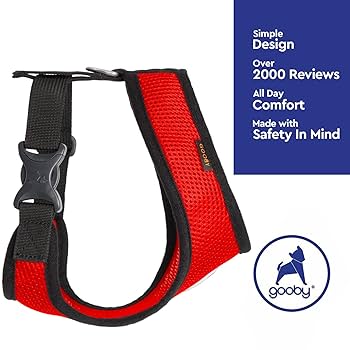 Soft Mesh Harness Red L - Small Dog Cat Padded Vest, Breathable