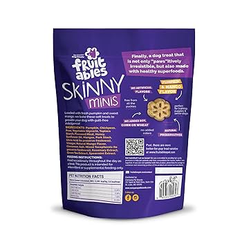 Fruitables Skinny Minis Pumpkin & Mango Flavor Soft Baked Dog Treats - 5 oz