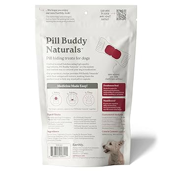 Presidio Pill Buddy Naturals Hickory Smoked Beef Dog Treats - Pill Hiding Pockets - 30 Count