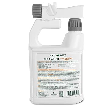 Vet's Best Flea and Tick Yard and Kennel Spray - 32 oz - Natural Outdoor Treatment