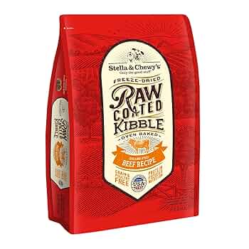 Stella & Chewy's Raw Coated Grass Fed Beef Recipe Grain-Free Dry Dog Food, 3.5 lb