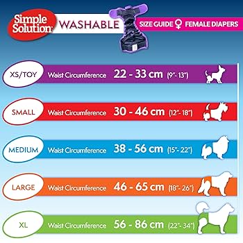 Four Paws Simple Solution Washable Female Dog Diaper - Size Small