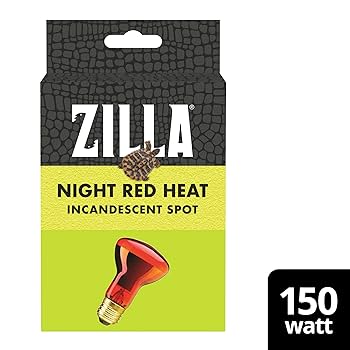 Zilla Night Red Incandescent Spot Bulb - 150 Watts - Reptile Terrarium Heat Lamp