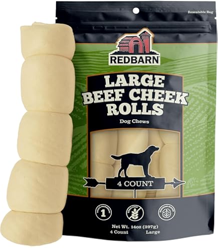 Barkworthies Beef Cheek Wrapped with Chicken Dog Treat, Medium, Natural Chews, 5-6 Inch