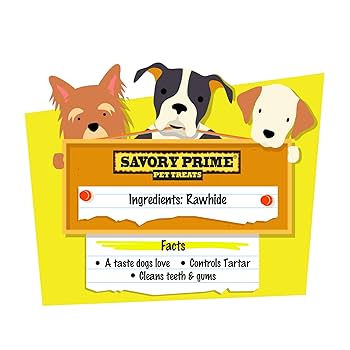 Savory Prime Supreme Rawhide Retriever Roll - 10 Inch, 8 Count - Natural or White Rawhide Dog Chews