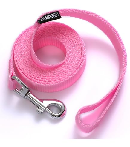 VirChewLy Indestructible Dog Leash, Medium/4-Foot, Pink