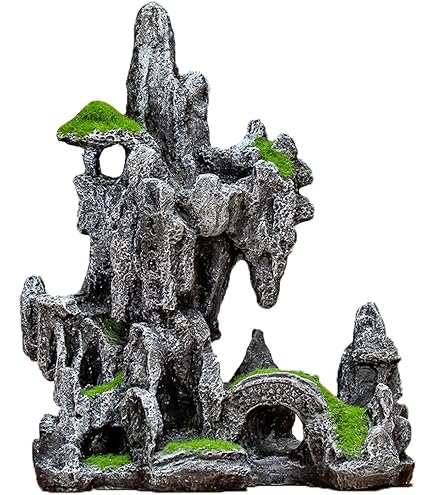 Blue Ribbon Exotic Environments Tall Pebble Archway Aquarium Ornament - 7.5" x 2.75" x 7.75"