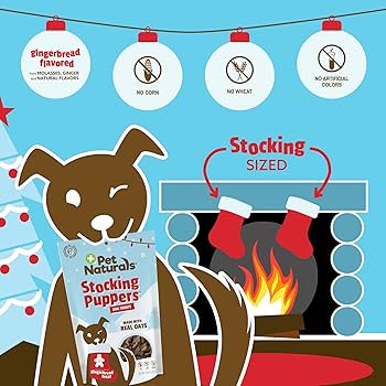 Stocking Puppers Gingerbread Dog Treats, 7.05 oz - Natural Holiday Snacks