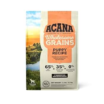 ACANA Wholesome Grains Puppy Recipe - Dry Dog Food - Chicken, Eggs & Turkey - 11.5 lb
