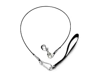 VirChewLy Indestructible Dog Leash - Medium, 4-Foot, Black - Chew Proof Leash