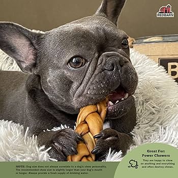 Redbarn Puffed Collagen Braid Dog Chew, 12 Inch, Single Ingredient, High Protein Dog Treat