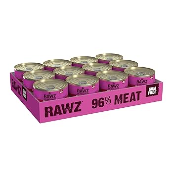RAWZ 96% Beef & Beef Liver Pate Canned Cat Food, 5.5oz Can
