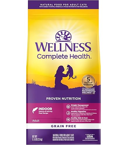 Wellness Complete Health Grain Free Senior Chicken Dry Cat Food, 5 lb 8 oz Bag