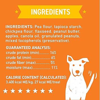 Cloud Star Wag More Bark Less Grain Free Dog Treats, Peanut Butter & Apples, 2.5 lb