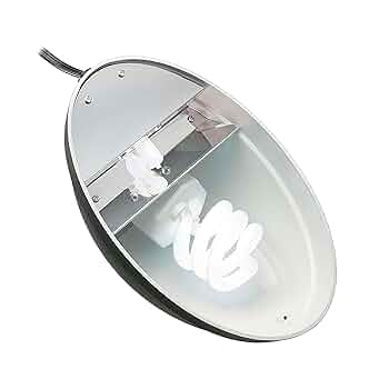 Zilla Heat & UVB Basking Fixture - Reptile Terrarium Lighting - Halogen & Fluorescent Bulbs Combo Dome