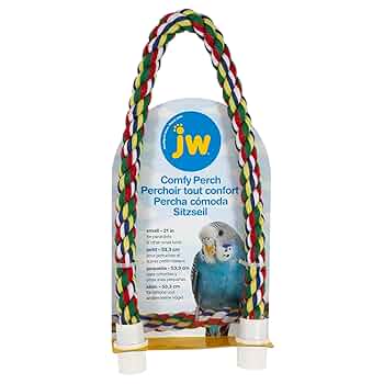 JW Pet Comfy Perch - Small, 21-Inch Bird Rope Perch
