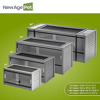 New Age Pet ECOFLEX 48-Inch Mojave Reptile Lounge - Grey Terrarium Habitat