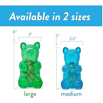Spunky Pup Spunky Bear Interactive Dog Toy - Treat Dispenser - Peanut Butter Flavor - Medium