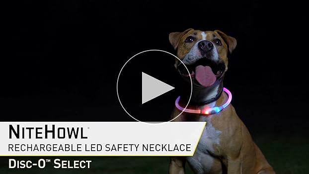 Nite Ize NiteHowl Rechargeable LED Safety Necklace - Disc-O Select Dog Collar