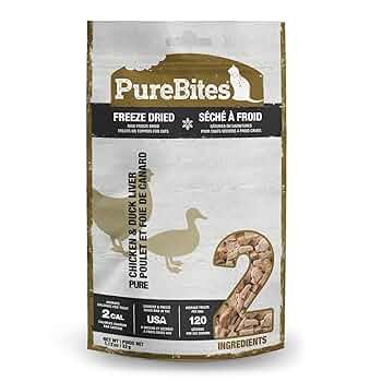 PureBites Cat Treats - Freeze Dried Chicken & Duck Liver, 1.12oz Value Size