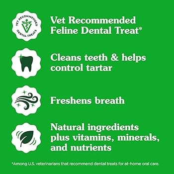 Greenies Feline Dental Treats - Tempting Tuna Flavor - 2.1 oz Pouch