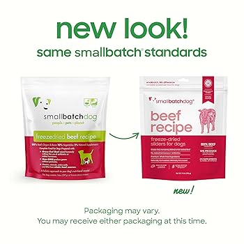 Small Batch Freeze Dried Beef Sliders Dog Food, 25 oz Raw, Grain-Free Patties
