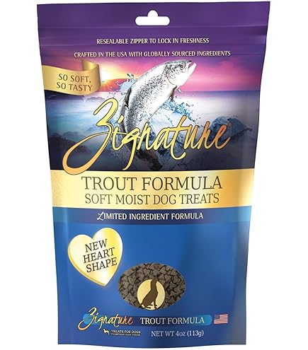 Zignature Trout Formula Ziggy Bar Biscuit Dog Treats, 12 oz, Gluten-Free